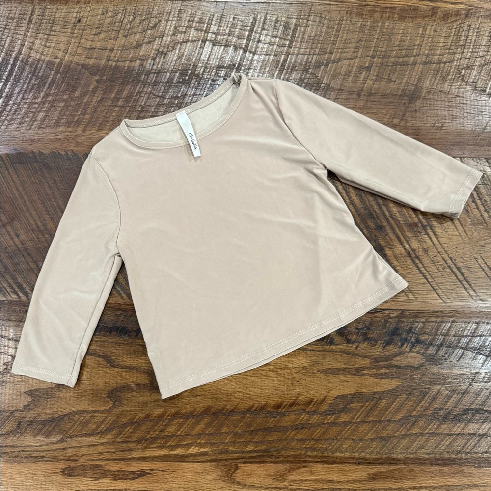 Classic STONE TAN Kids Long Sleeve Shirt NEW